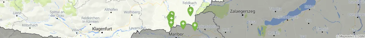 Kartenansicht für Apotheken-Notdienste in der Nähe von Deutsch Goritz (Südoststeiermark, Steiermark)